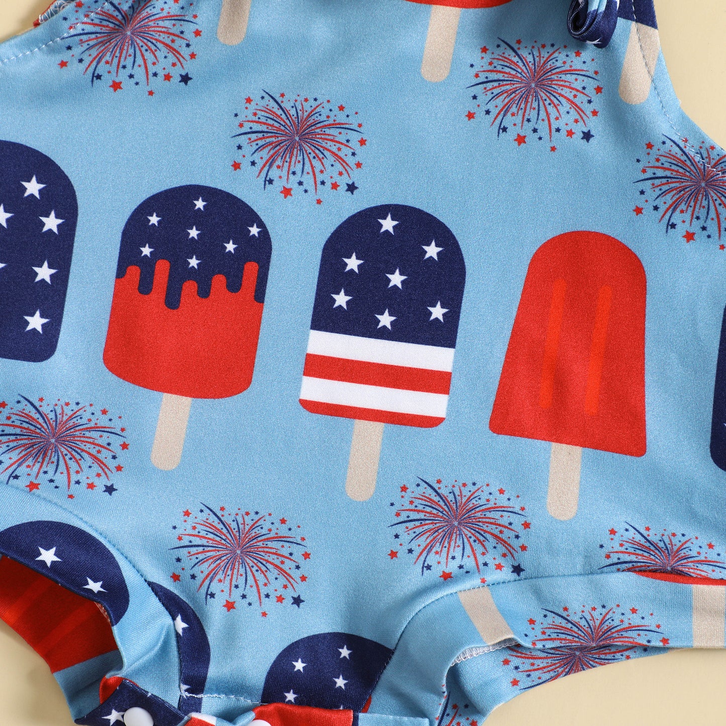 Baby Printed Front Knotted Suspender Pants
