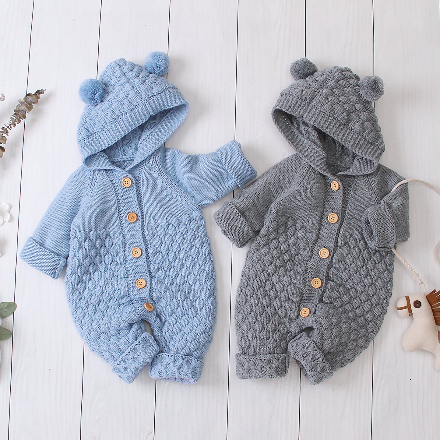 Hooded Knitted Jumpsuit