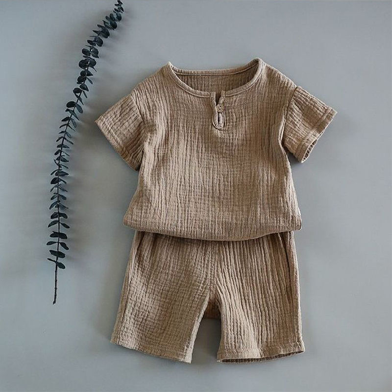 Boy And Girl Baby Short-Sleeved Summer Suit
