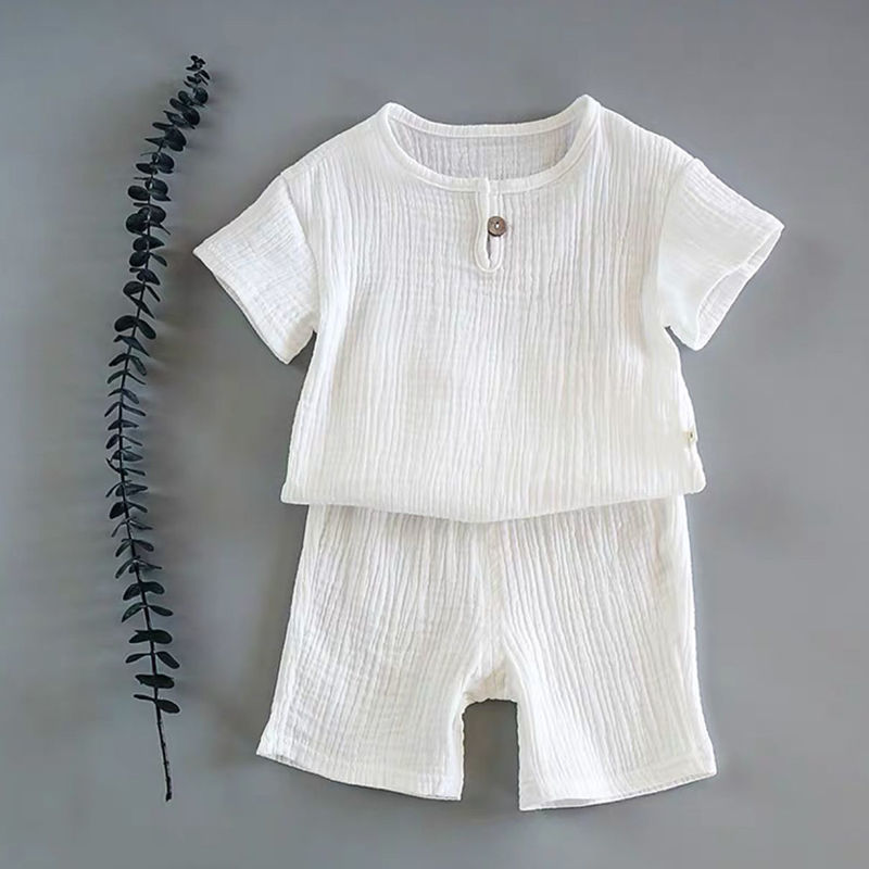 Boy And Girl Baby Short-Sleeved Summer Suit