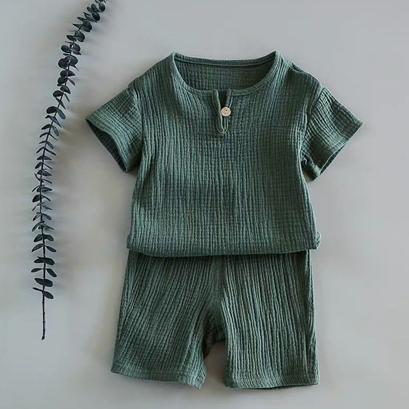 Boy And Girl Baby Short-Sleeved Summer Suit