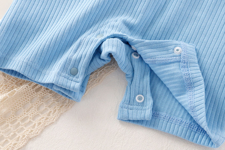 Baby Solid Color Breathable Cotton Jumpsuits