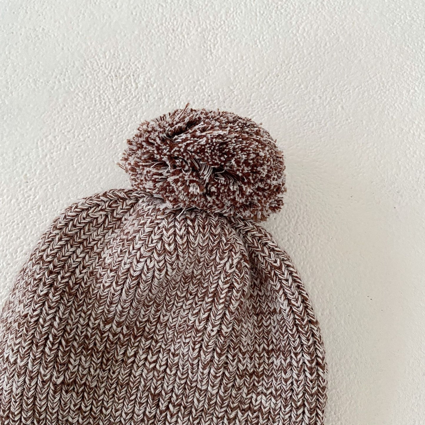 Mixed Color Thick Needle Pullover Pants Pullover Fur Ball Knitted Hat 3-Piece Set