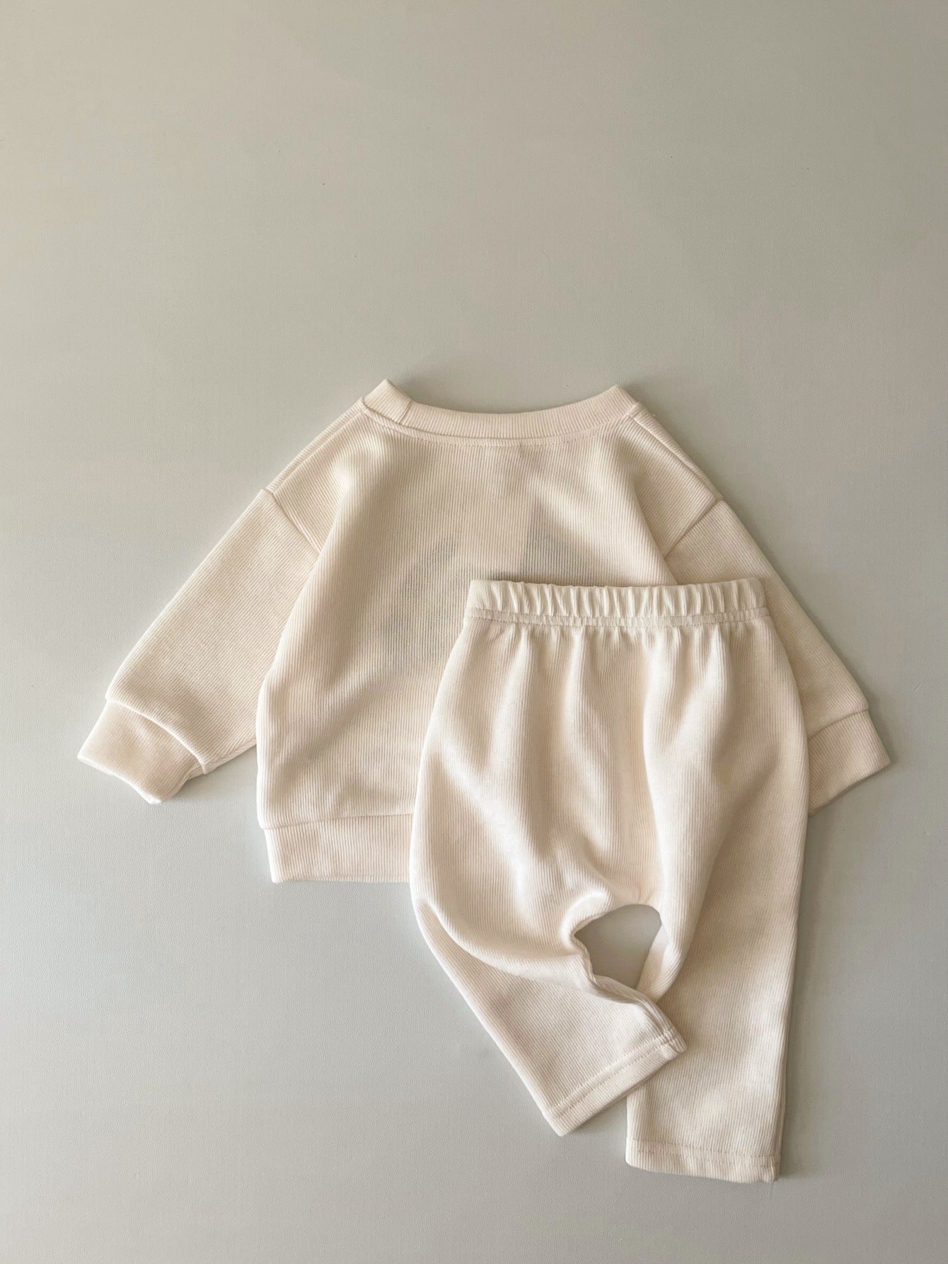 Spring And Autumn Newborn Alphabet Embroidery Baby Long Sleeve Two-piece Suit