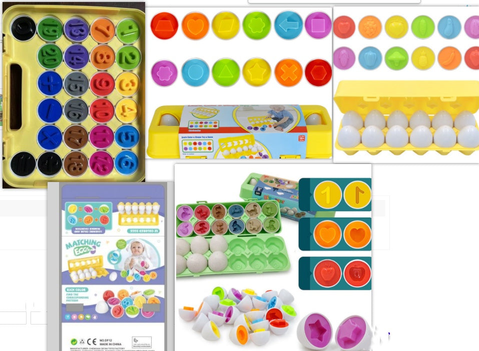 Egg Toy Games Shape Matching Montessori Eggs
