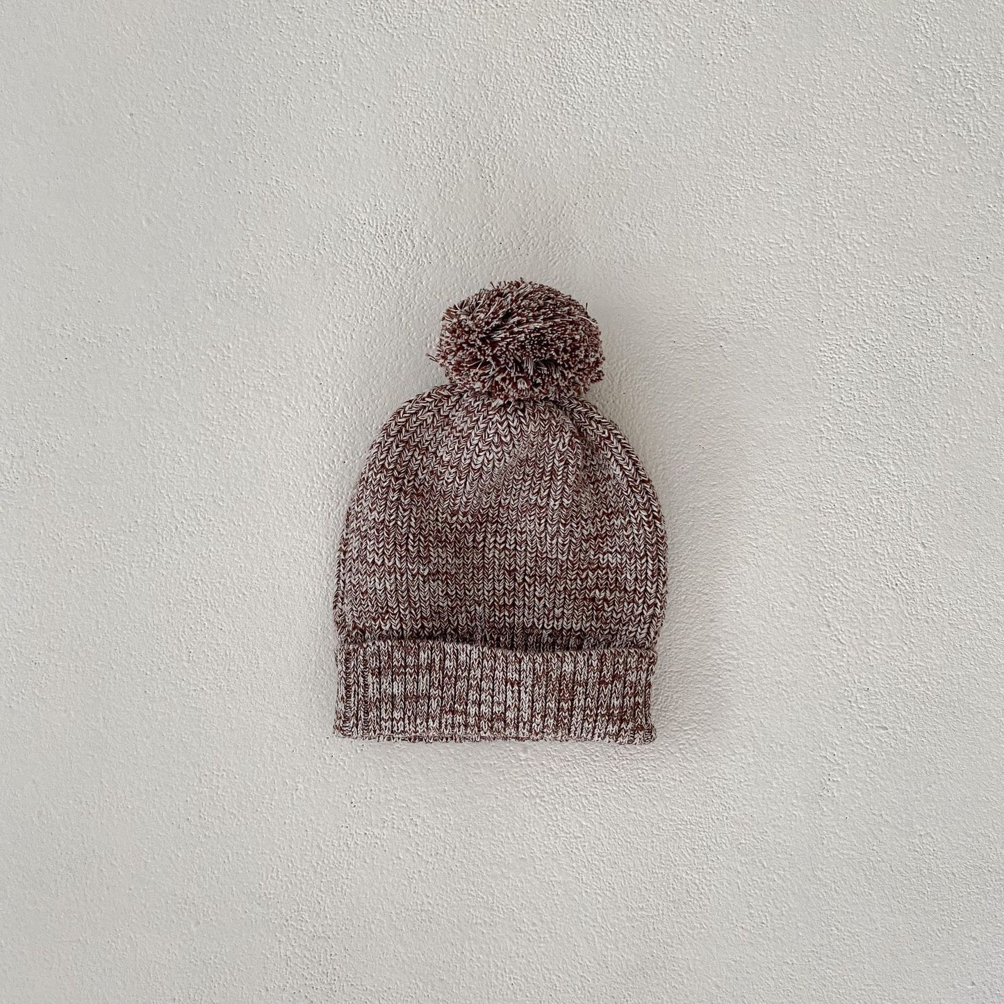 Mixed Color Thick Needle Pullover Pants Pullover Fur Ball Knitted Hat 3-Piece Set