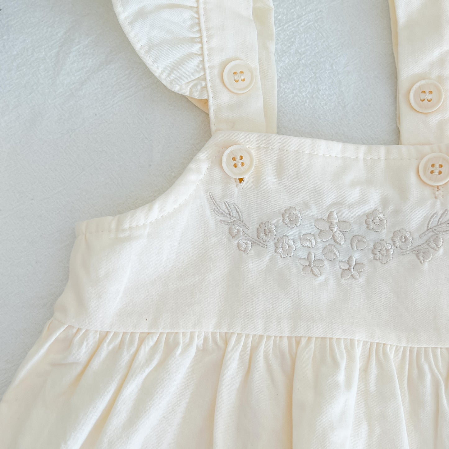 Baby Girl's Loose Adjustable Suspender Romper