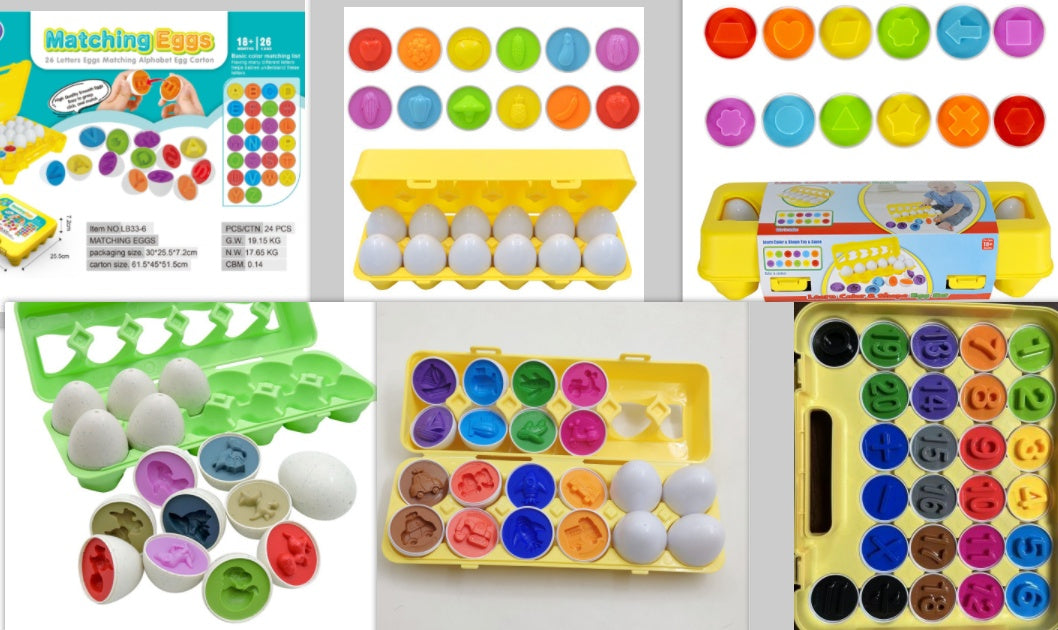 Egg Toy Games Shape Matching Montessori Eggs