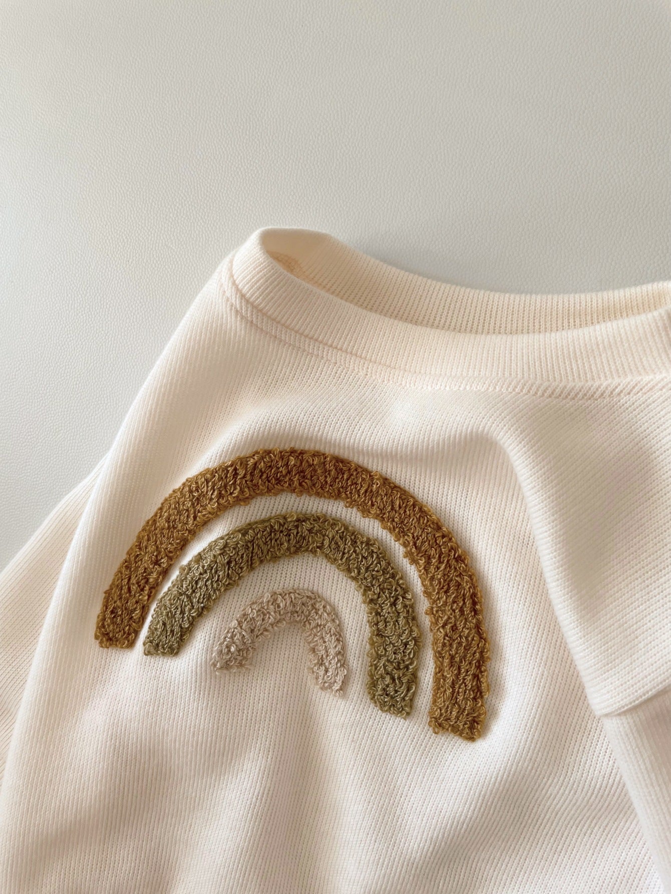 Spring And Autumn Newborn Alphabet Embroidery Baby Long Sleeve Two-piece Suit